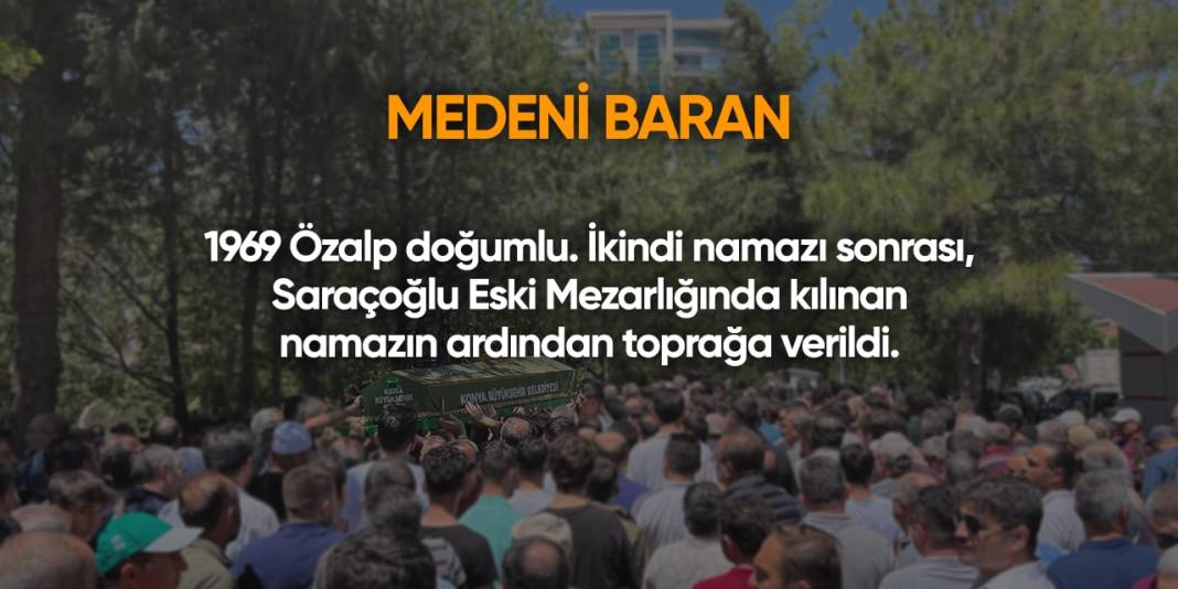 Konya'da bugün vefat edenler | 7 Ağustos 2024 4